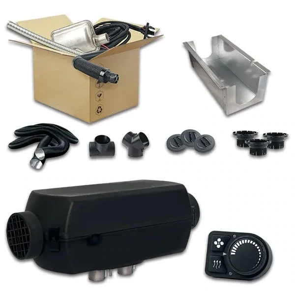 Riscaldatore a gasolio Autoterm Air 2D con pannello Manuale PU-5 Completo di tubo e bocchette per Camper Furgoni