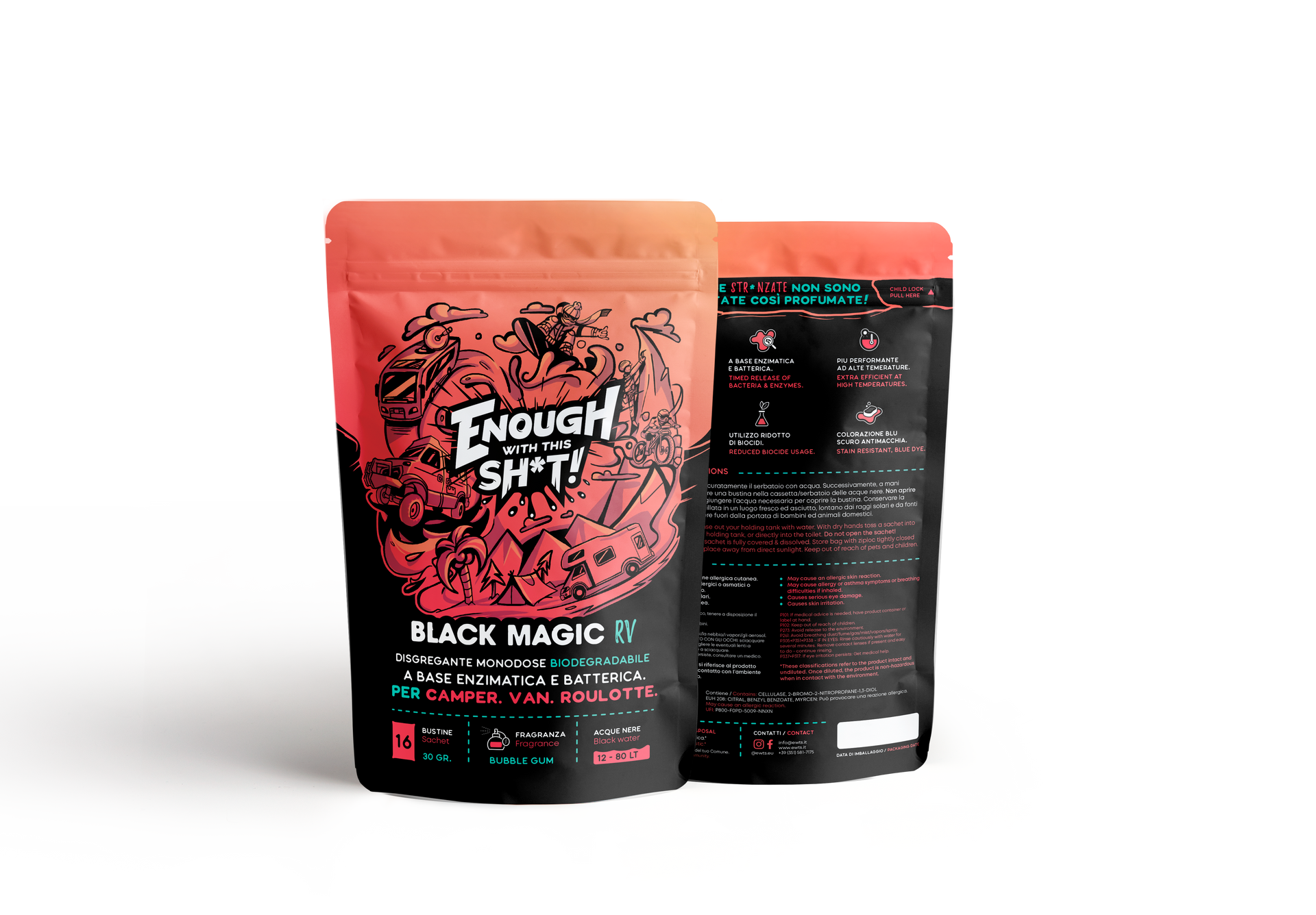 EWTS Disgregante Deodorante  in Bustina per Serbatoio Acque Nere Camper