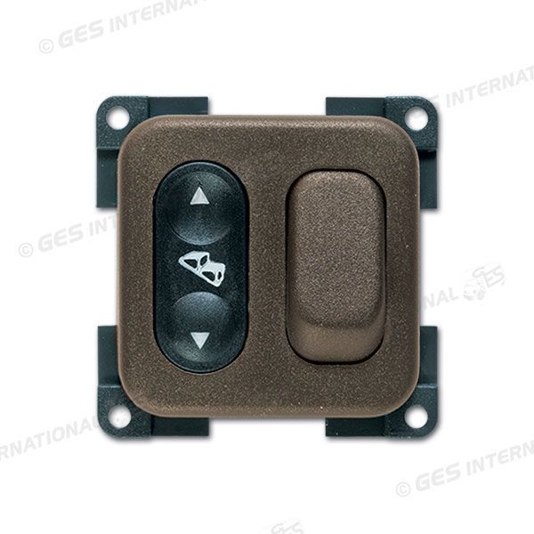 Pulsante gradino + deviatore luce - marrone