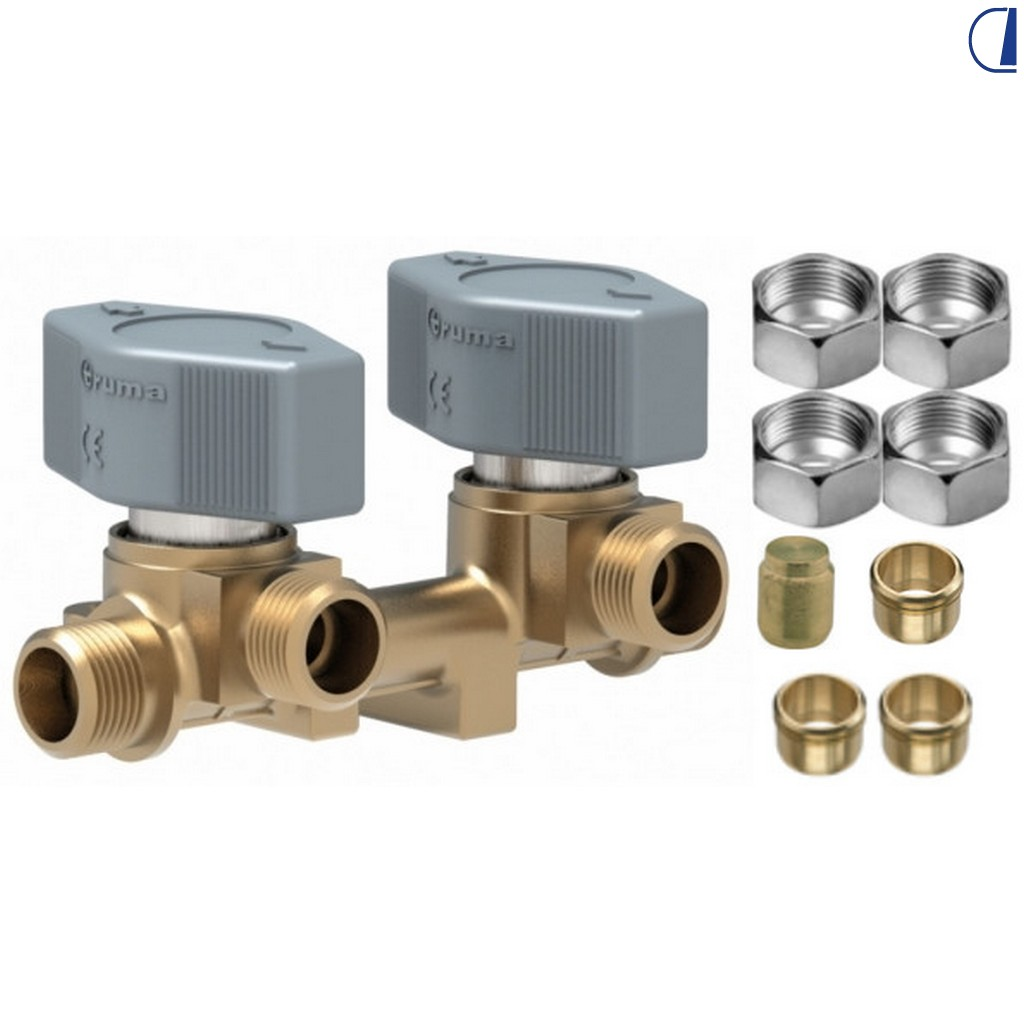Blocco valvole 2 vie gas Truma diam.8 mm Camper