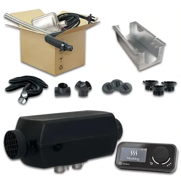Riscaldatore a gasolio Autoterm Air 2D con pannello Automatico COMFORT Completo di tubo e bocchette per Camper Furgoni