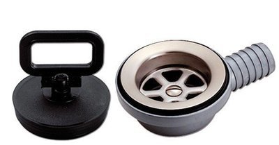Piletta Ricambio 90° d 25mm con tappo Lavandino Lavabo Camper Caravan Motorhome