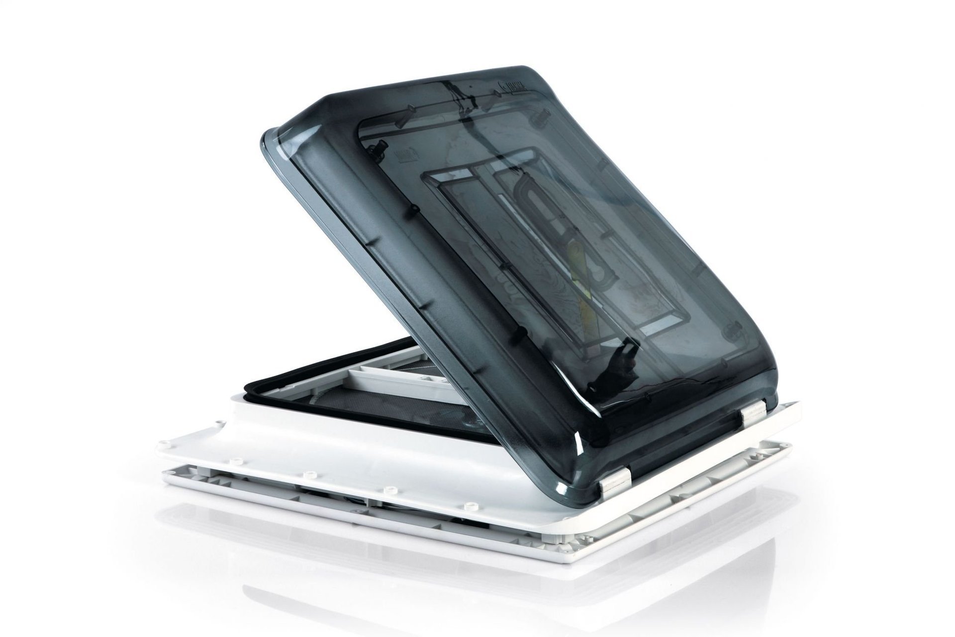 Vent Fiamma Obl� senza Ventilatore 40x40 cupola fum� Trasparente Camper Caravan