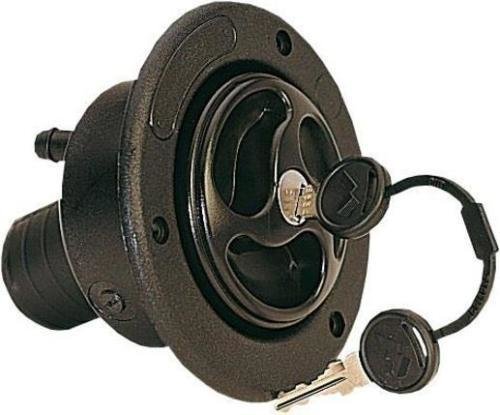 Bocchettone Carico Acqua diam 40 nero con Tappo Coppia Chiavi per Camper Caravan