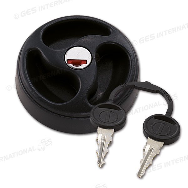 Tappo Nero 3 Razze Zadi con Coppia Chiavi per Bocchettone Acqua Camper Caravan
