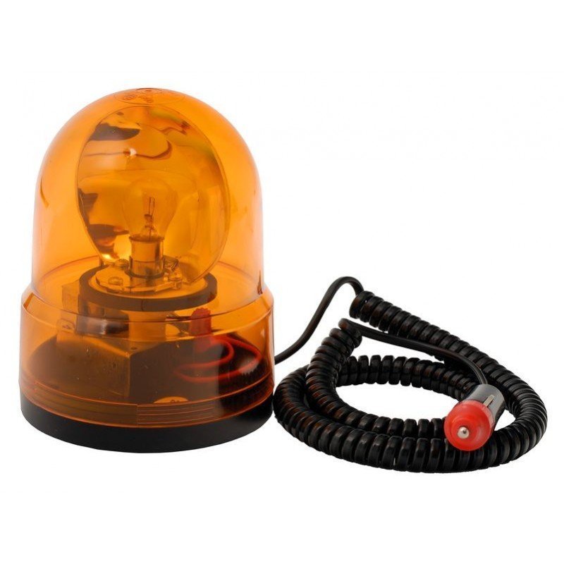 Lampeggiante Girofaro Calamitato 12V Presa Accendisigari Trattore Auto Magnetico