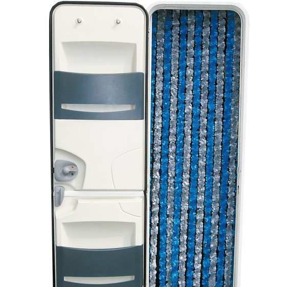 Tenda Porta Cellula in ciniglia grigio blu 56x200 Camper Caravan