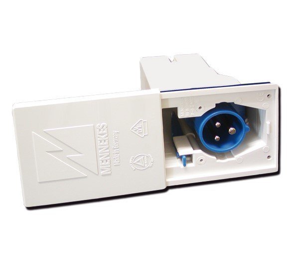 Spina CEE esterna con coperchio a slitta 16A 220V Camper