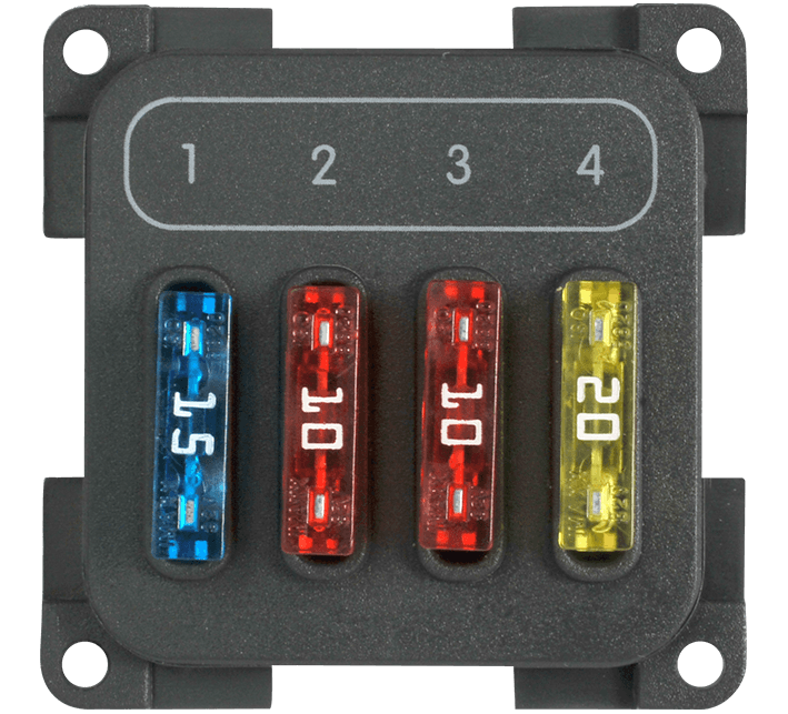 Modulo Portafusibili con 4 Fusibili da Incasso CBE MPF4 per Camper Caravan Barca