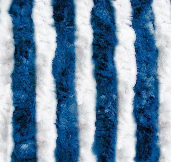 Tenda Porta Cellula in ciniglia bianco blu 56x200 Camper Caravan Campeggio