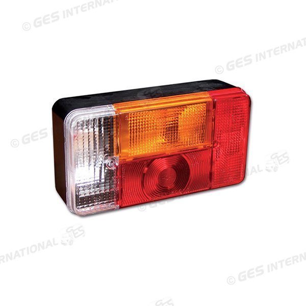Fanale Posteriore Universale con Luce Targa e Retromarcia per Carrello Rimorchio