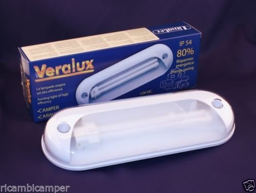 Luce Esterna Veralux 11W 12V Bianca Camper Motorhome Caravan Campeggio