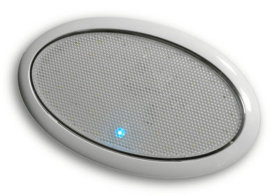 Plafoniera Ultrasottile ovale Bianca con Touch Switch 12V 3.2W 200mm Camper