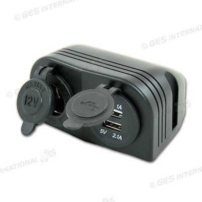 Presa doppia USB 12V a sbalzo Camper Caravan Macchina Auto