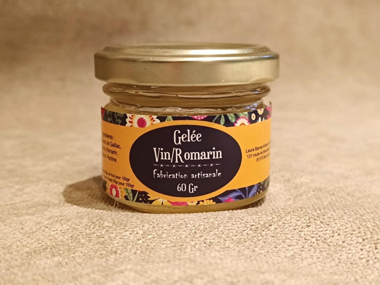Gelée de vin Romarin 110gr