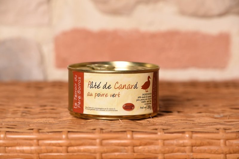 Pâté de canard au poivre vert. 190gr