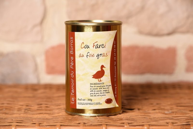 Cou farci foie gras 25%