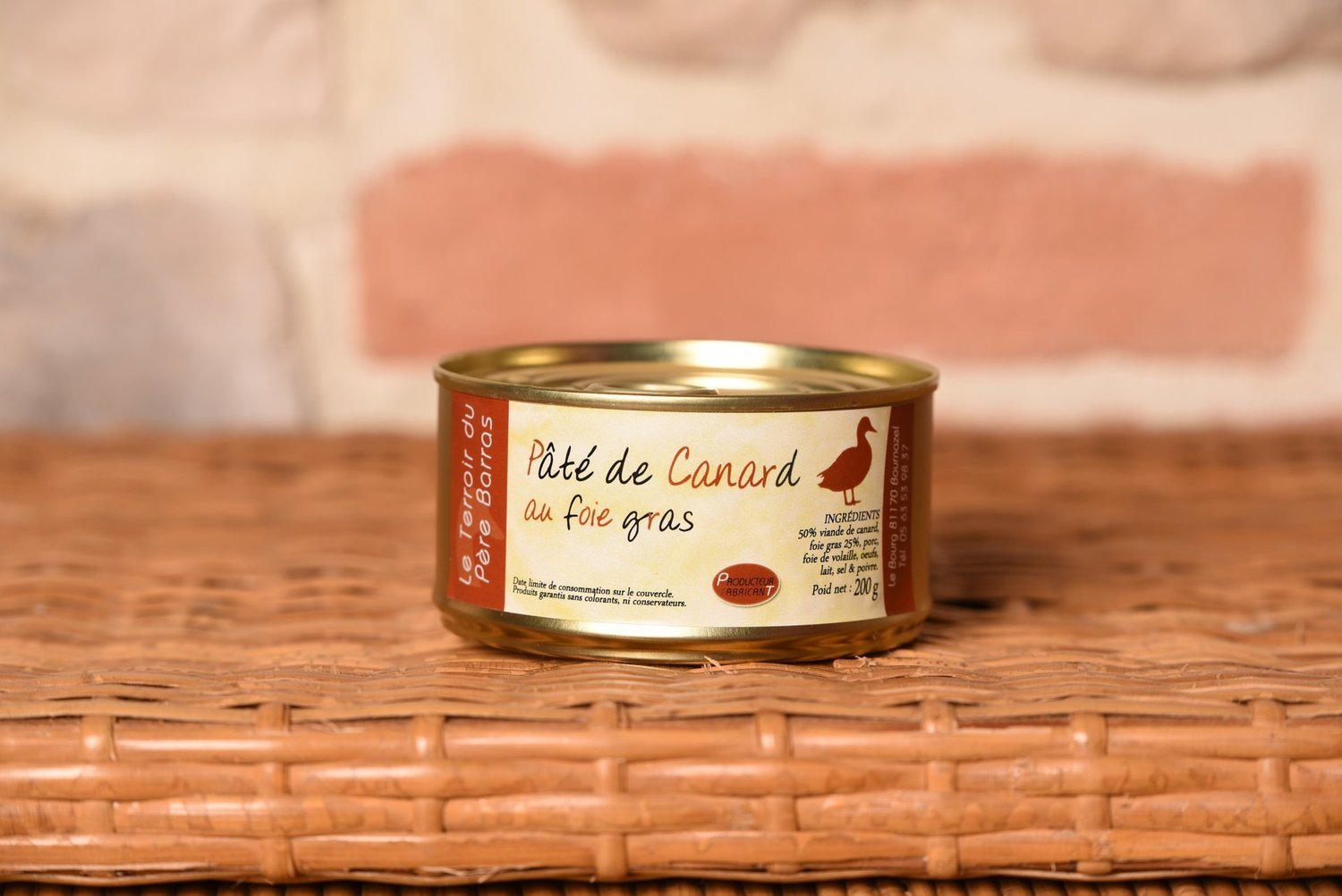Pâté de canard au foie gras 25%. 190gr
