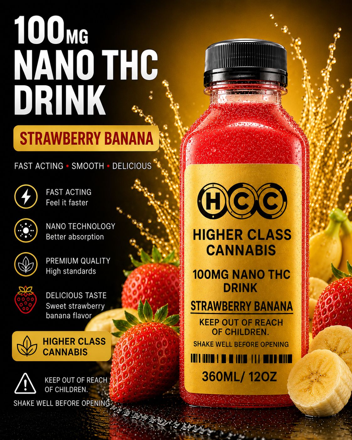 STRAWBERRY BANANA JUICE  (100MG)