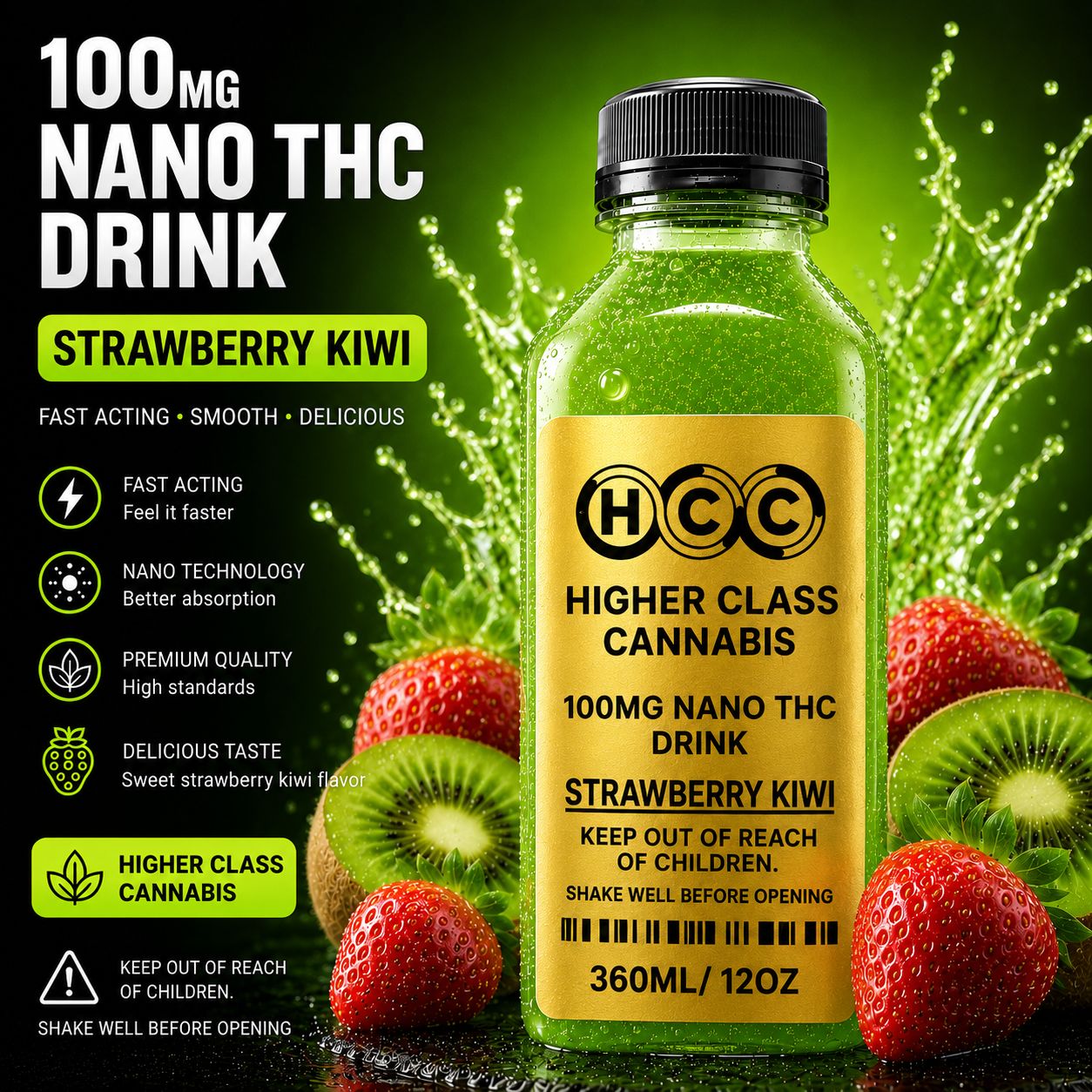 STRAWBERRY KIWI JUICE  (100MG)