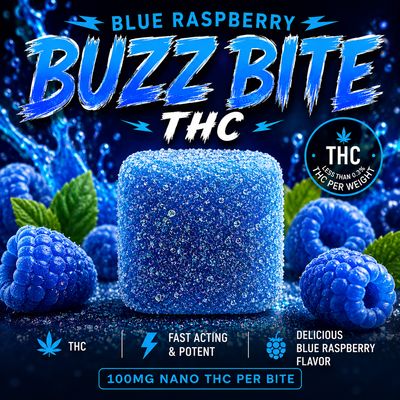 BLUE RASPBERRY BUZZ BITES [10PK] (100MG)