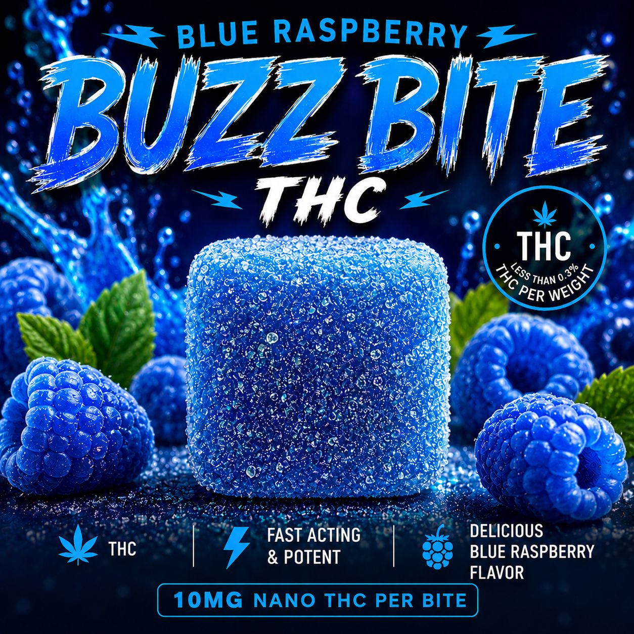 BLUE RASPBERRY BUZZ BITES [2PK] (20MG)