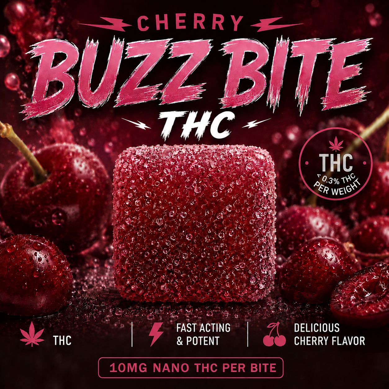 CHERRY BUZZ BITES  [2PK] (20MG)