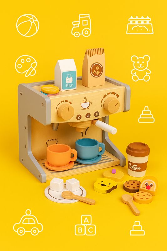 DREWNIANY EKSPRES DO KAWY DLA DZIECI - KAWIARNIA