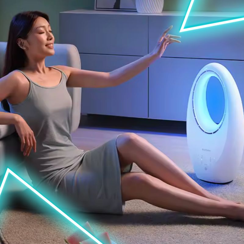 NOWOCZESNY WENTYLATOR BEZŁOPATKOWY 60W