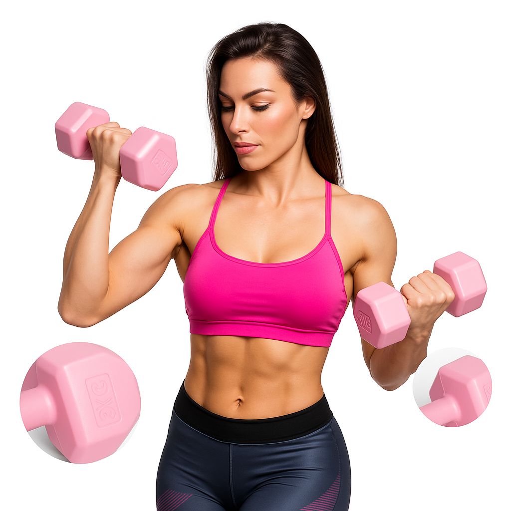 RÓŻOWE HANTLE ZESTAW 2 X 3KG