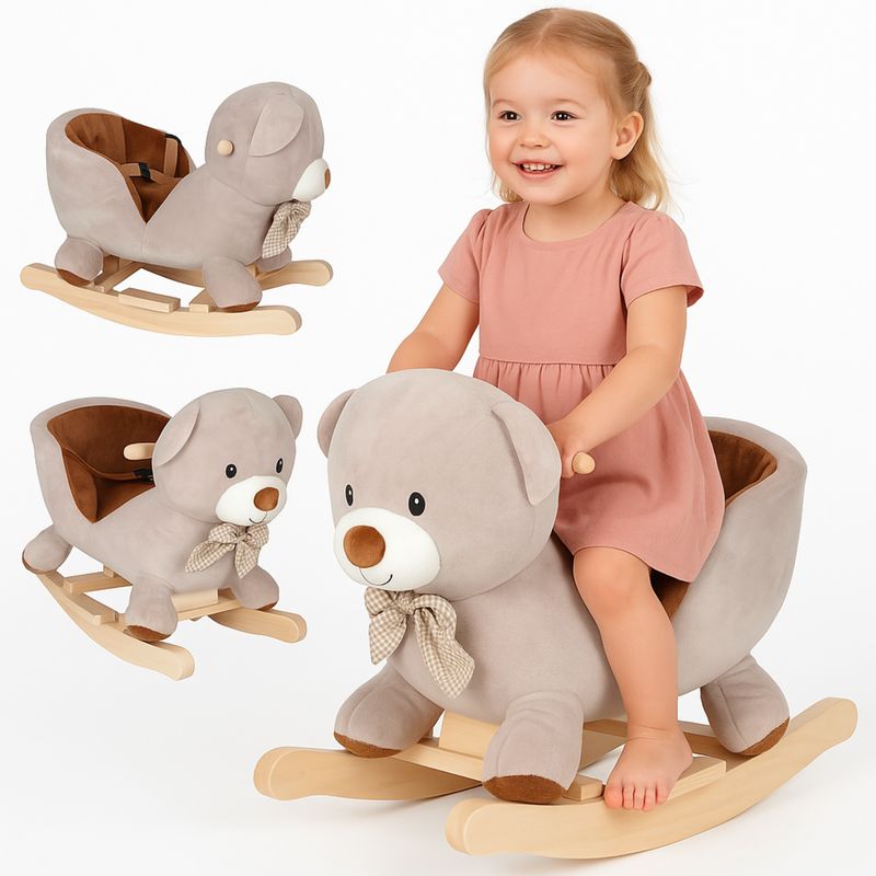 PLUSZOWY MIŚ NA BIEGUNACH Z SIEDZISKIEM – INTERAKTYWNY