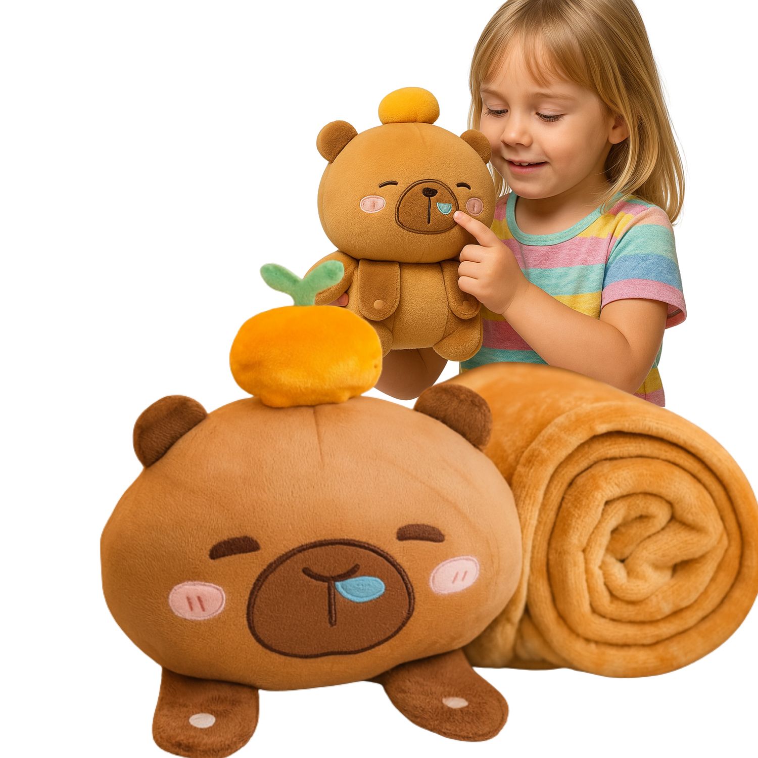 MIĘKKI KOC PODUSZKA MASKOTKA