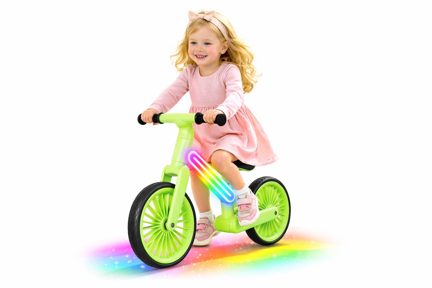 Rowerek Biegowy LED Zielony dla Dzieci –  GP-RB-001-G GP BRAND