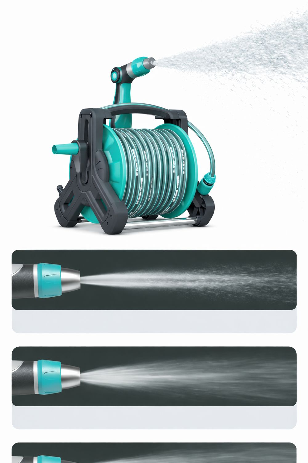 Wąż Ogrodowy 30m na Bębnie + Pistolet – Zwijacz GP-OG-030 GP BRAND