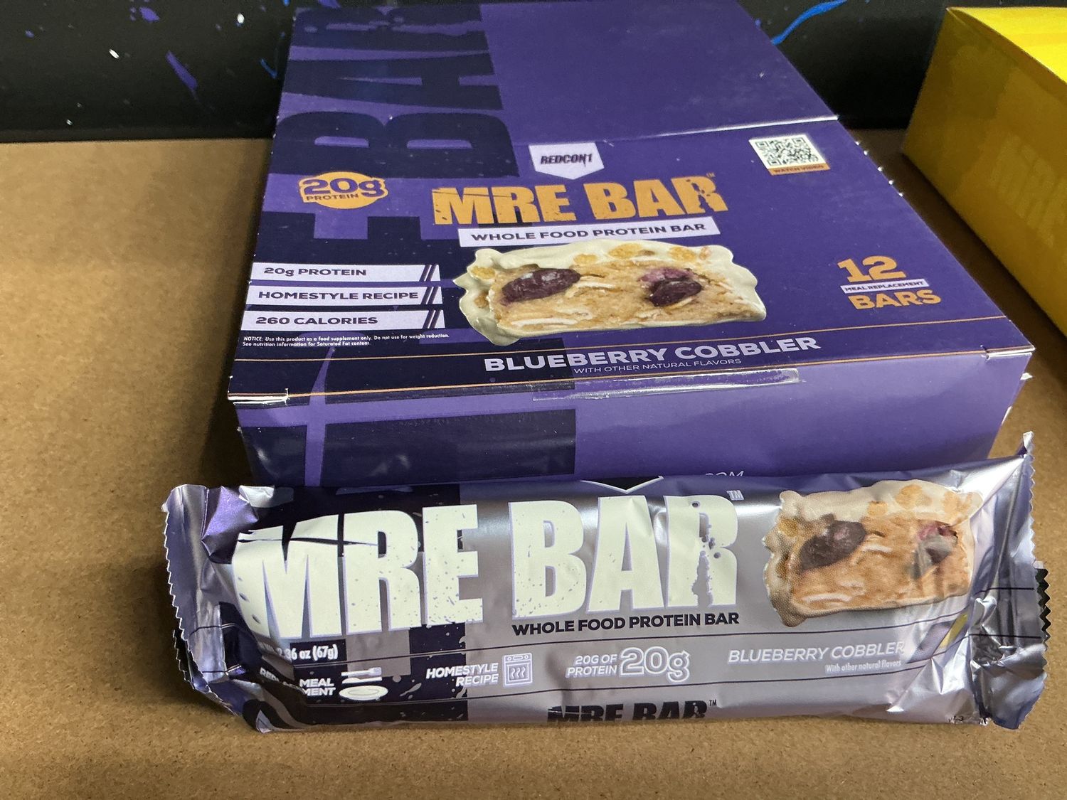 RedCon 1 MRE Protein Bar, Blueberry Cobbler