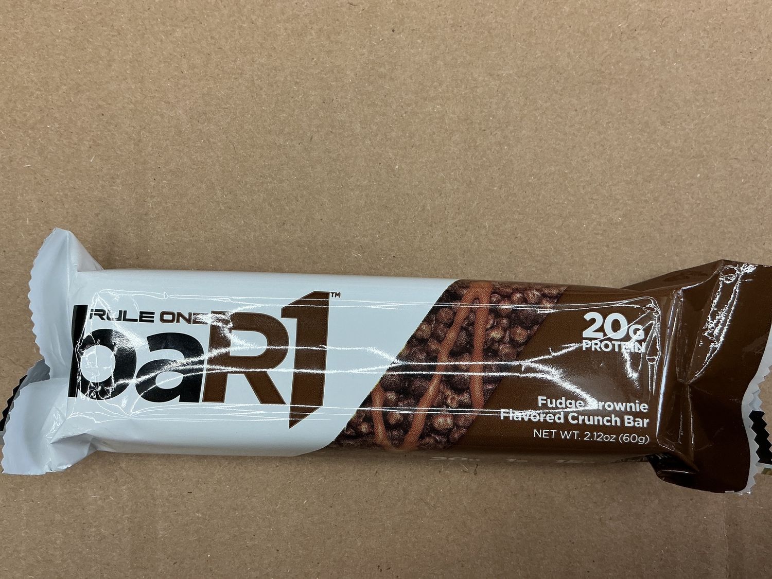 Rule 1 Bar1 Protein Bar fudge brownie crunch bar