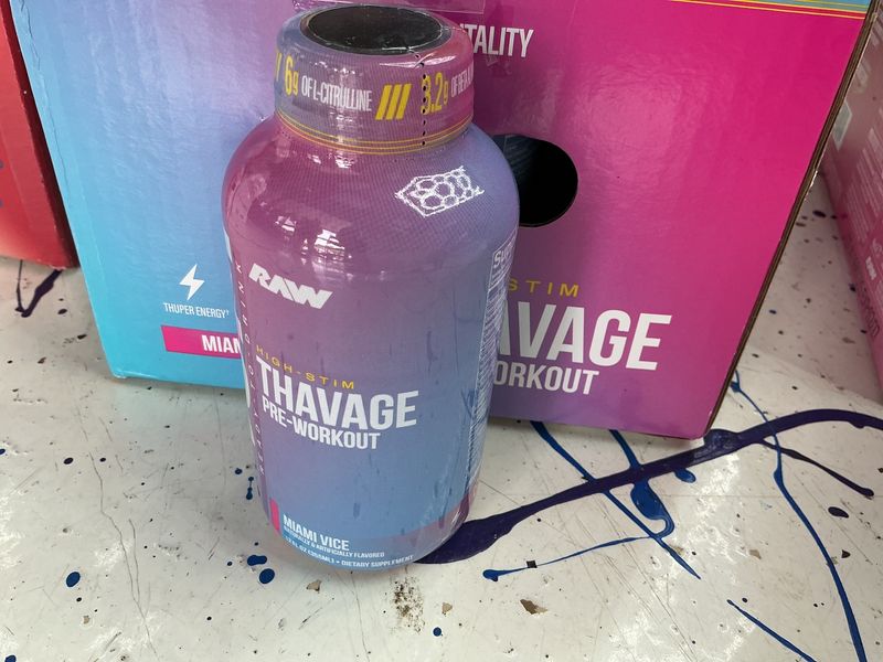 Raw Bum High Stem Thavage Pre-Workout, Miami Vice