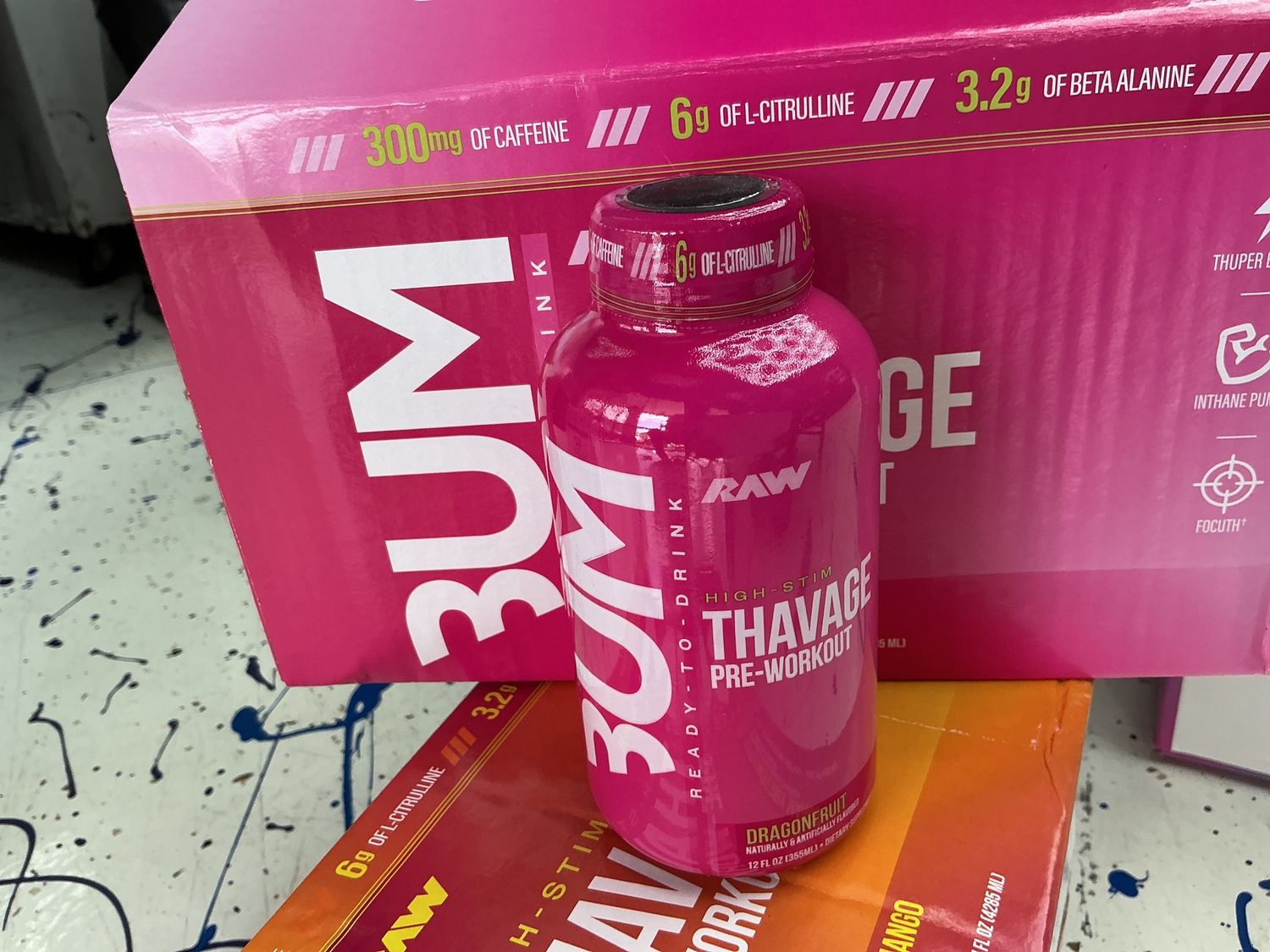 Raw Bum High Stem Thavage Pre-Workout, Dragon Fruit