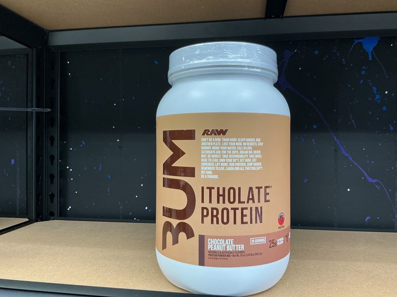 Raw CBUM Itholate protein, Chocolate, peanut butter