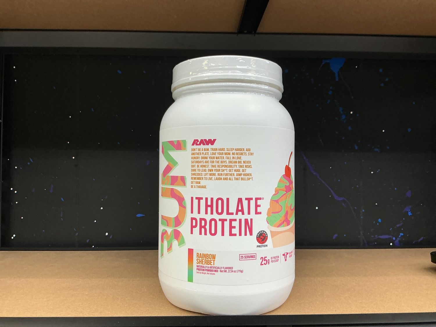 Raw CBUM Itholate protein, Rainbow sherbet