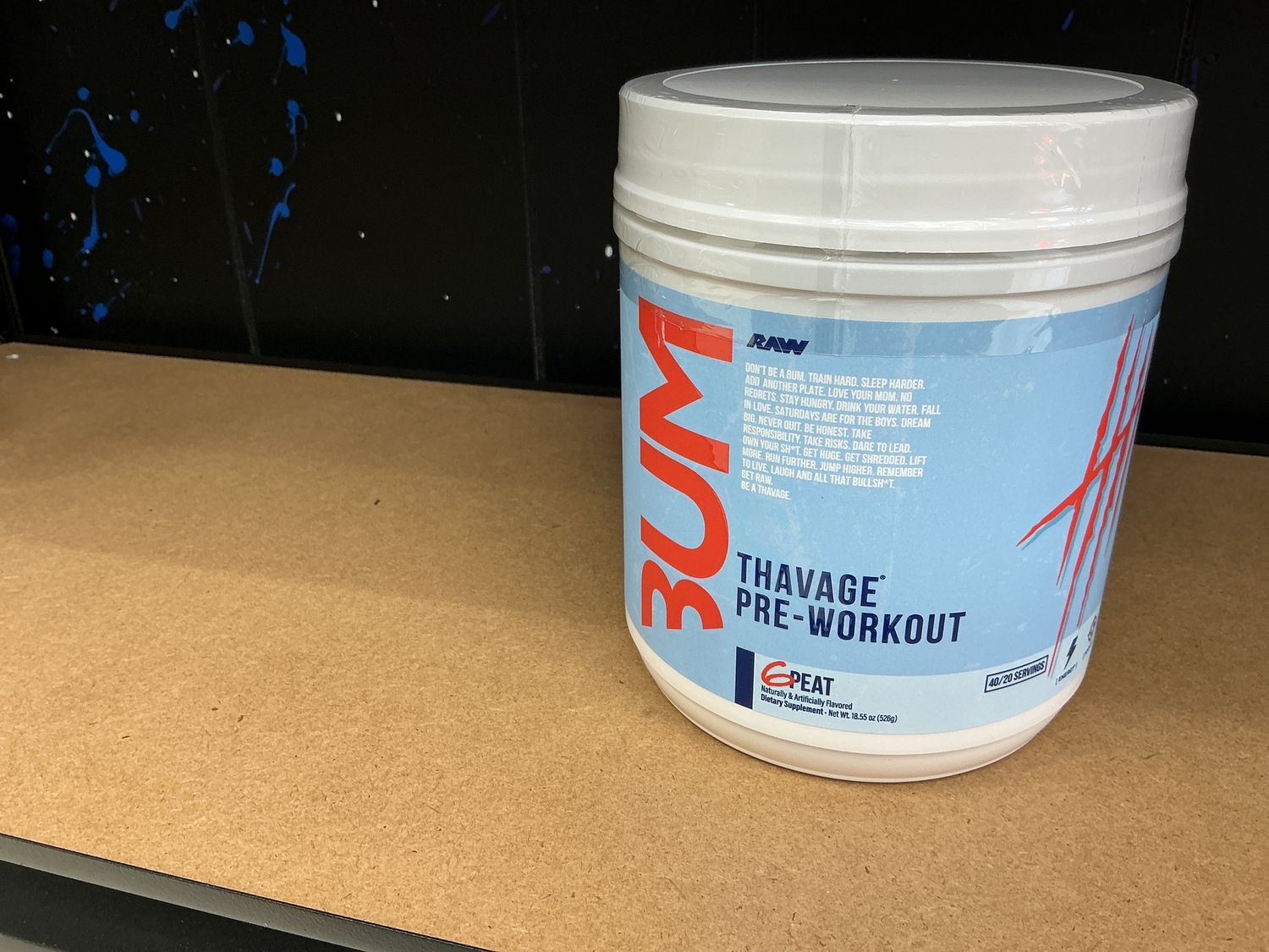 Raw CBum Thavage Pre workout 6 peat