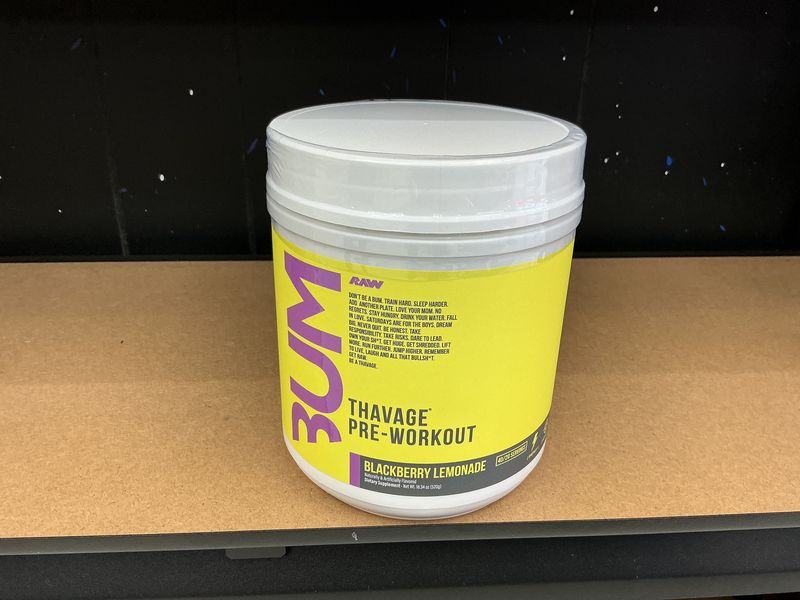 Raw CBum Thavage Pre workout, Blackberry Lemonade