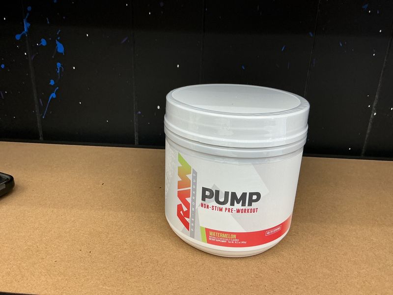 Raw pump non Stim pre workout, watermelon