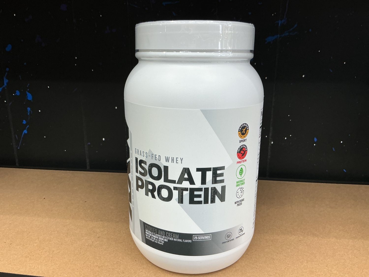 Raw Gras Fed Whey Isolate Protein Cookies, and cream