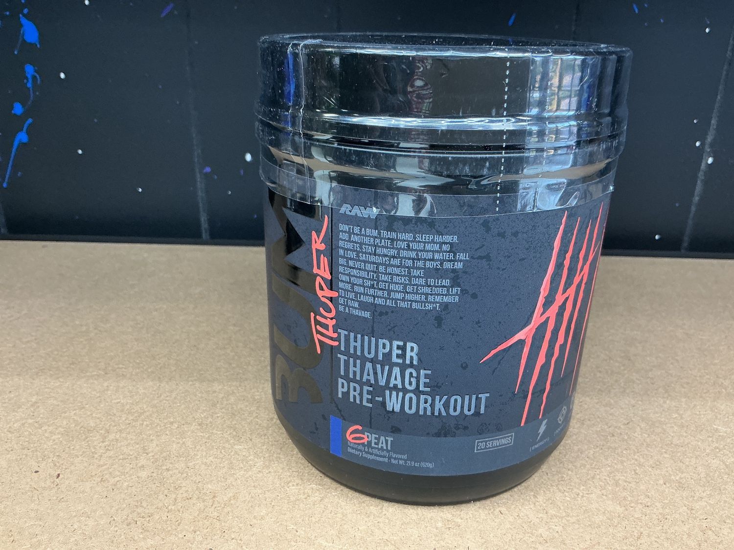 Raw Thuper Thavage Pre workout  6 Peat