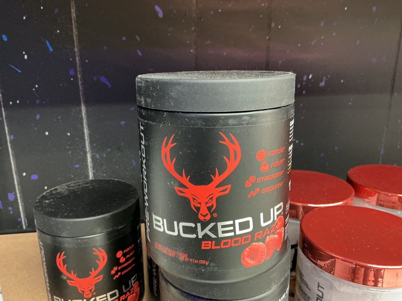 Bucked up pre workout Blood Raz