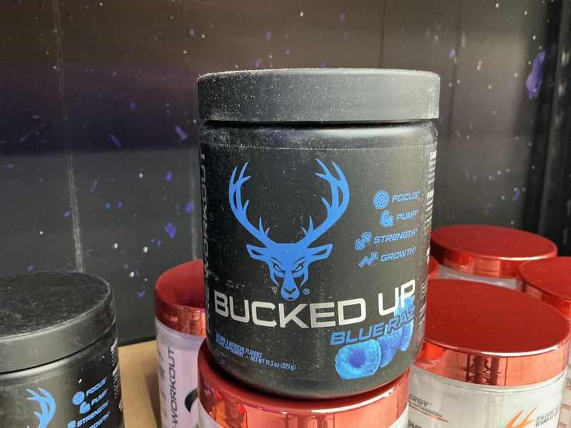 Bucked up pre workout Blue Raz