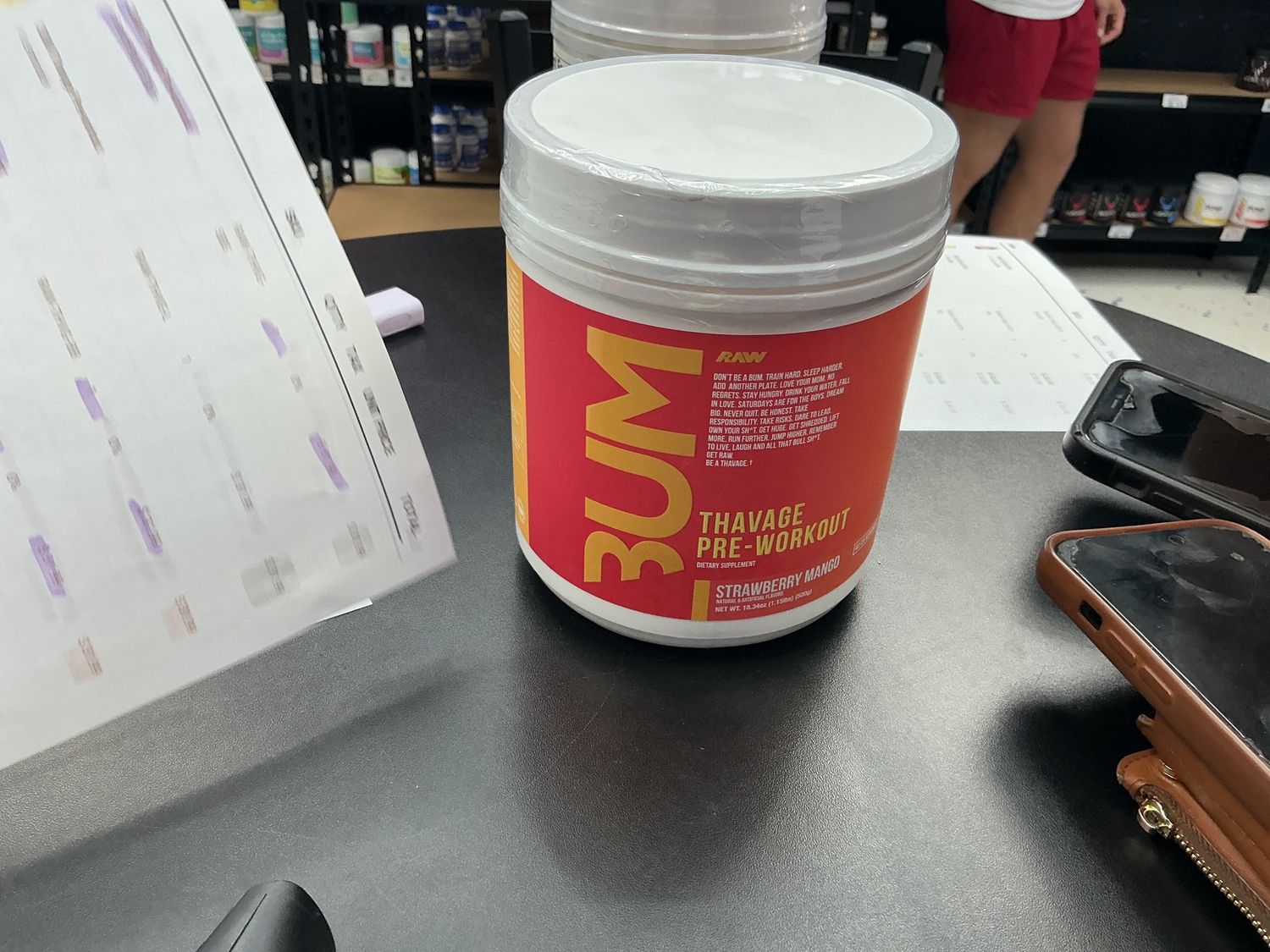 Raw CBUM THAVAGE Pre Workout Strawberry Mango