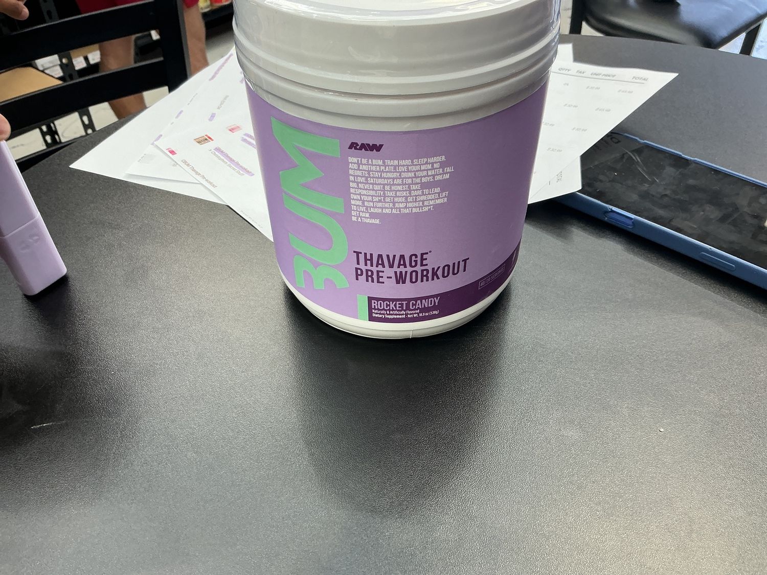 Raw CBUM THAVAGE Pre Workout Rocket Candy