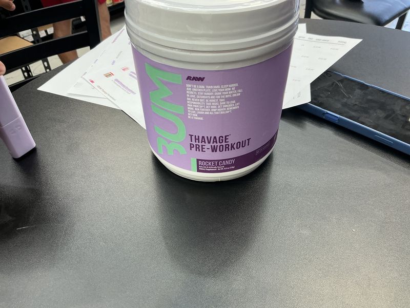 Raw CBUM THAVAGE Pre Workout Rocket Candy